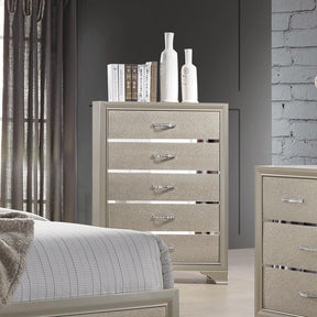 Beaumont 5-drawer Rectangular Chest Champagne - Chest - Half Price Furniture
