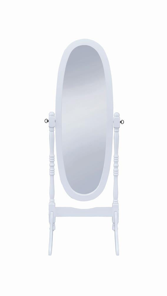 Foyet Oval Cheval Mirror White Foyet Oval Cheval Mirror White Half Price Furniture