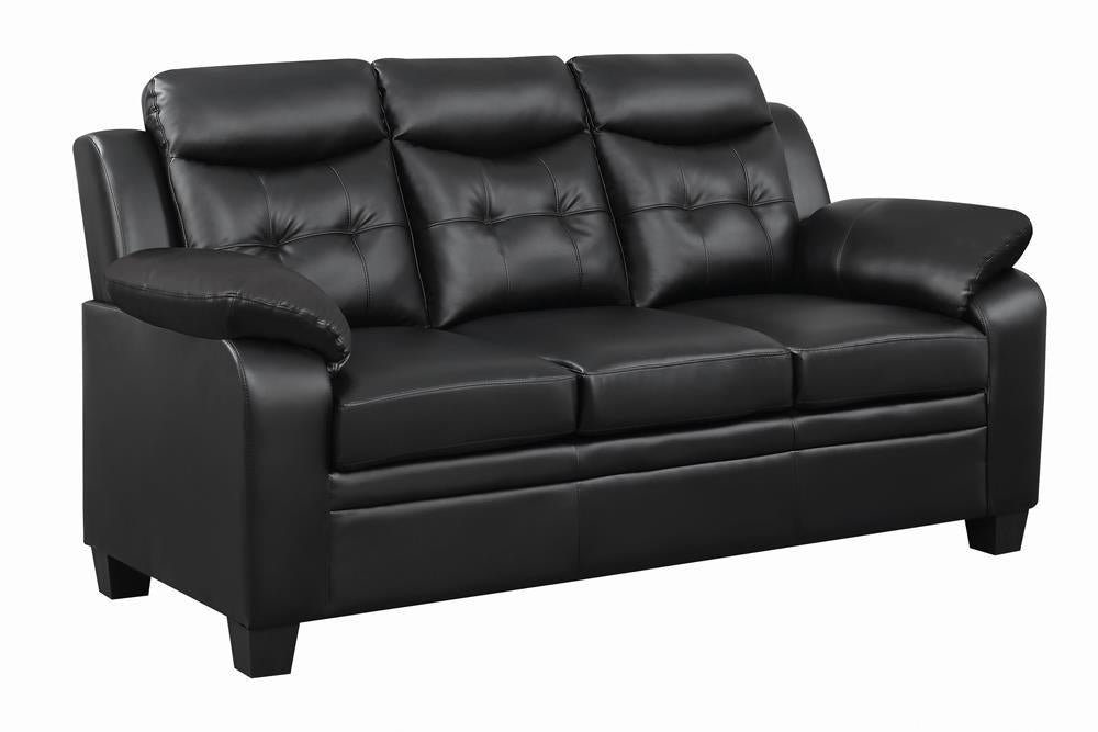 Finley Tufted Upholstered Sofa Black  Half Price Furniture