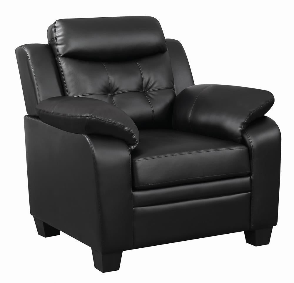 Finley Tufted Upholstered Chair Black - Half Price Furniture