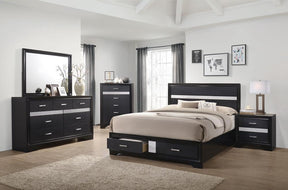 Miranda California King 2-drawer Storage Bed Black - Bed - Half Price Furniture