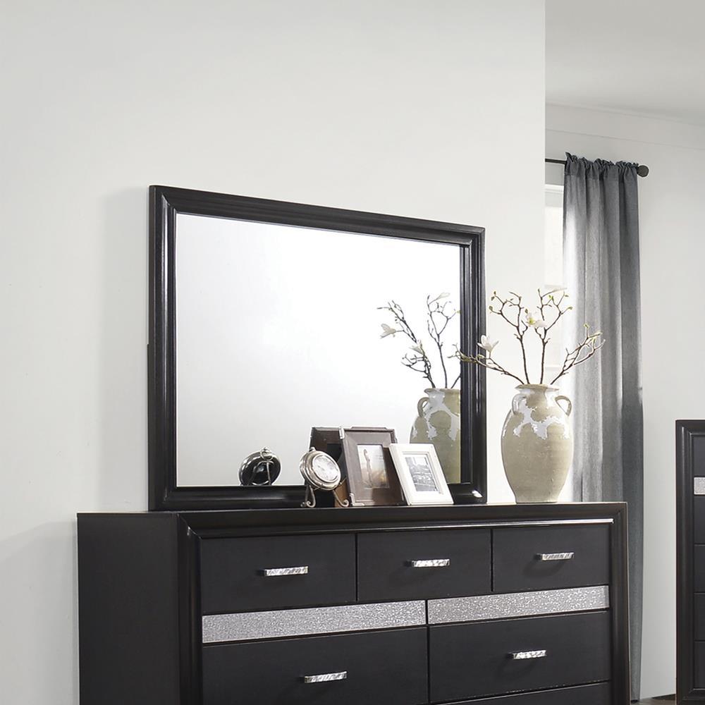 Miranda Rectangular Dresser Mirror Black  Half Price Furniture