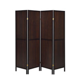 Deepika 4-panel Folding Screen Tobacco and Cappuccino - Room Divider - Half Price Furniture