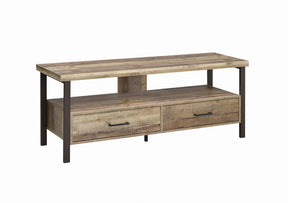 Ruston 59" 2-drawer TV Console Weathered Pine - TV Stand - Half Price Furniture