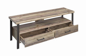 Ruston 59" 2-drawer TV Console Weathered Pine - TV Stand - Half Price Furniture