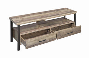 Ruston 59" 2-drawer TV Console Weathered Pine Ruston 59" 2-drawer TV Console Weathered Pine Half Price Furniture