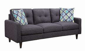 Watsonville Tufted Back Sofa Grey Watsonville Tufted Back Sofa Grey Half Price Furniture