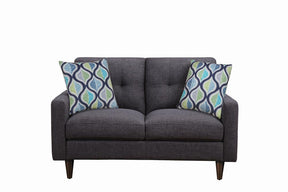 Watsonville Tufted Back Loveseat Grey - Loveseat - Half Price Furniture