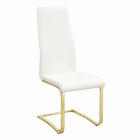 Montclair Side Chairs White and Rustic Brass (Set of 4) - Dining Chair - Half Price Furniture