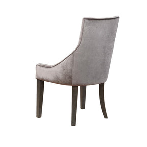 Phelps Upholstered Demi Wing Chairs Grey (Set of 2) - Half Price Furniture