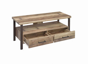 Ruston 48" 2-drawer TV Console Weathered Pine  Half Price Furniture