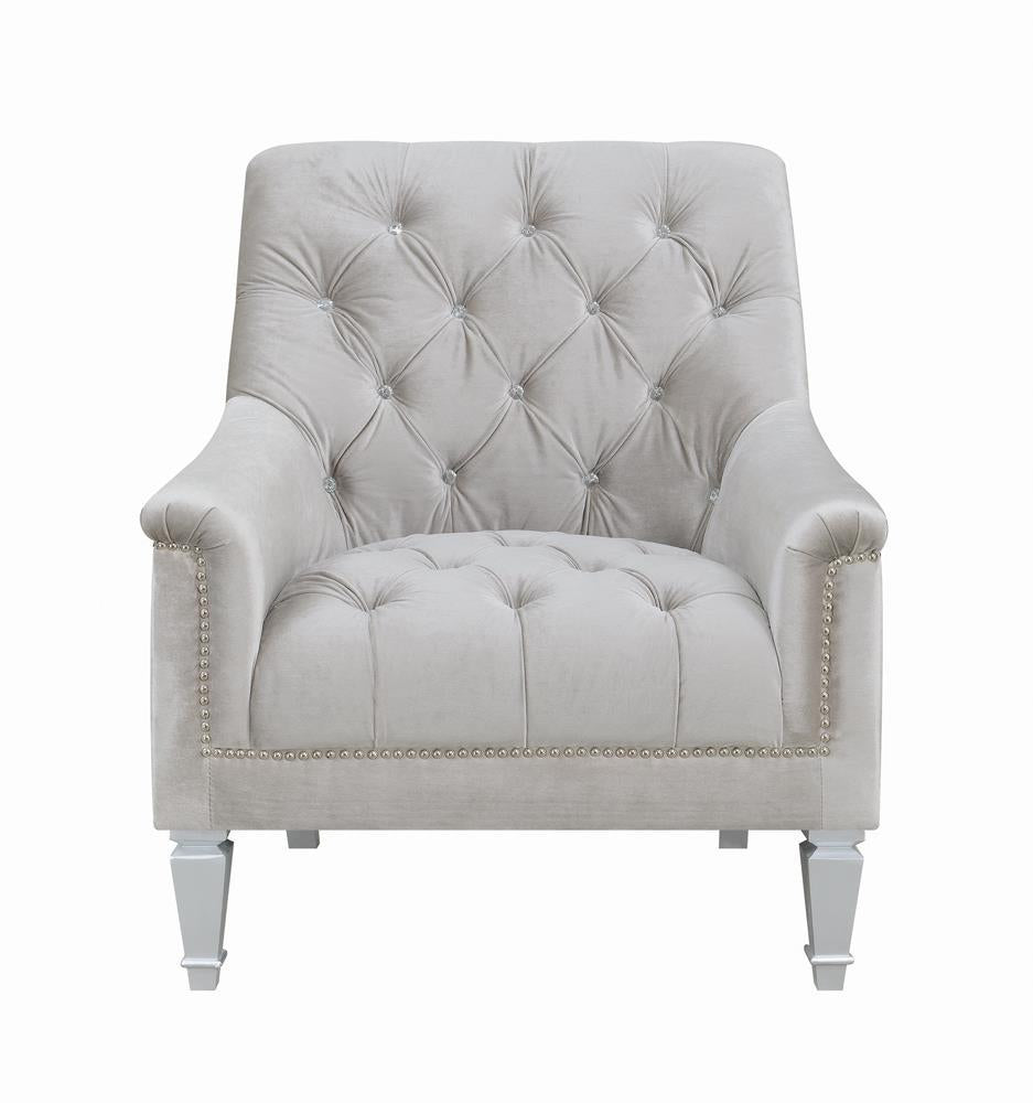 Avonlea Sloped Arm Tufted Chair Grey Avonlea Sloped Arm Tufted Chair Grey Half Price Furniture