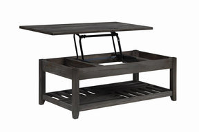 Cliffview Lift Top Coffee Table with Storage Cavities Grey - Coffee Table - Half Price Furniture