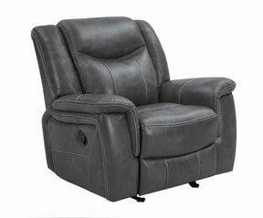 Conrad Upholstered Motion Glider Recliner Grey - Recliner - Half Price Furniture