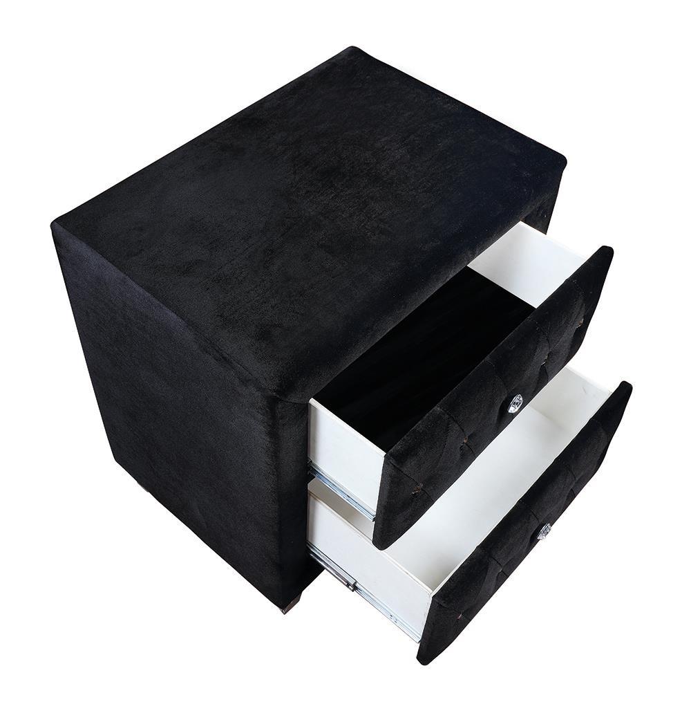 Deanna 2-drawer Rectangular Nightstand Black - Half Price Furniture
