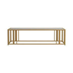 Adri Metal Frame Coffee Table Matte Brass - Half Price Furniture