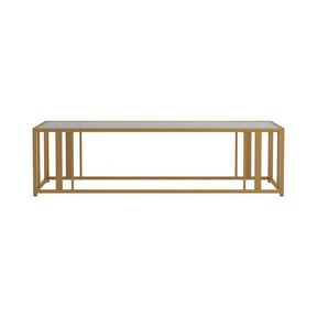 Adri Metal Frame Coffee Table Matte Brass - Coffee Table - Half Price Furniture