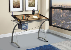 Melo 3-Drawer Drafting Desk Champagne - Desk - Half Price Furniture