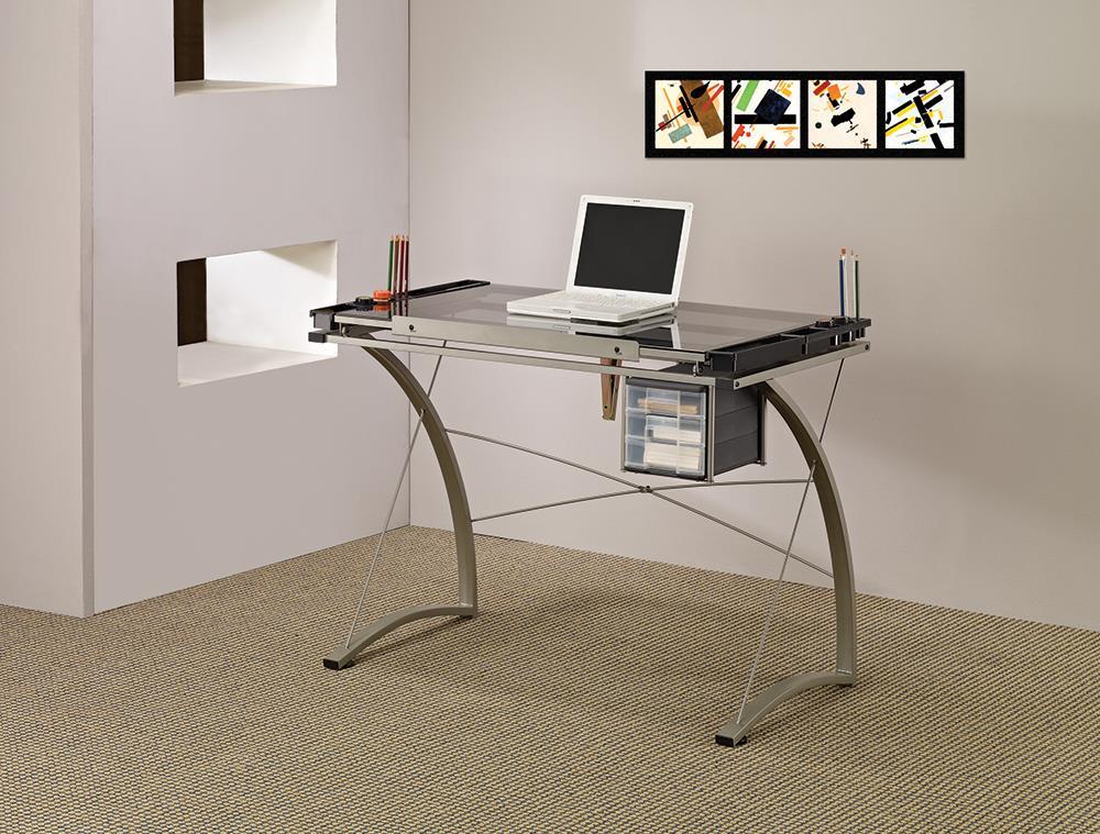 Melo 3-Drawer Drafting Desk Champagne - Half Price Furniture
