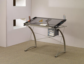 Melo 3-Drawer Drafting Desk Champagne - Desk - Half Price Furniture