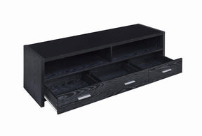 Alton 62" 3-drawer TV Console Black Oak - TV Stand - Half Price Furniture