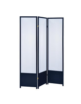 Calix 3-panel Folding Floor Screen Translucent and Black - Room Divider - Half Price Furniture