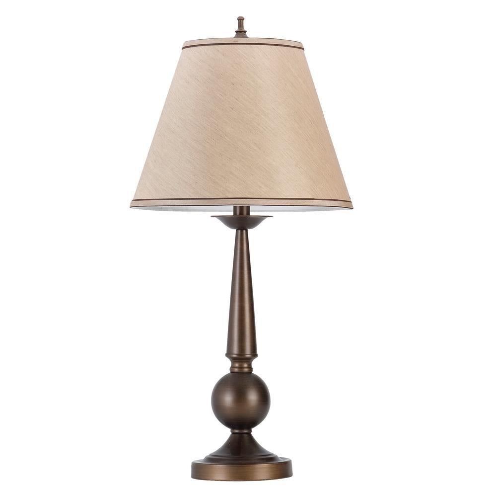 Ochanko Cone shade Table Lamps Bronze and Beige (Set of 2) - Half Price Furniture