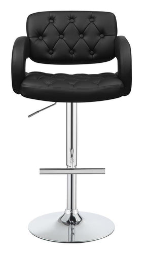 Brandi Adjustable Bar Stool Black and Chrome - Barstool - Half Price Furniture