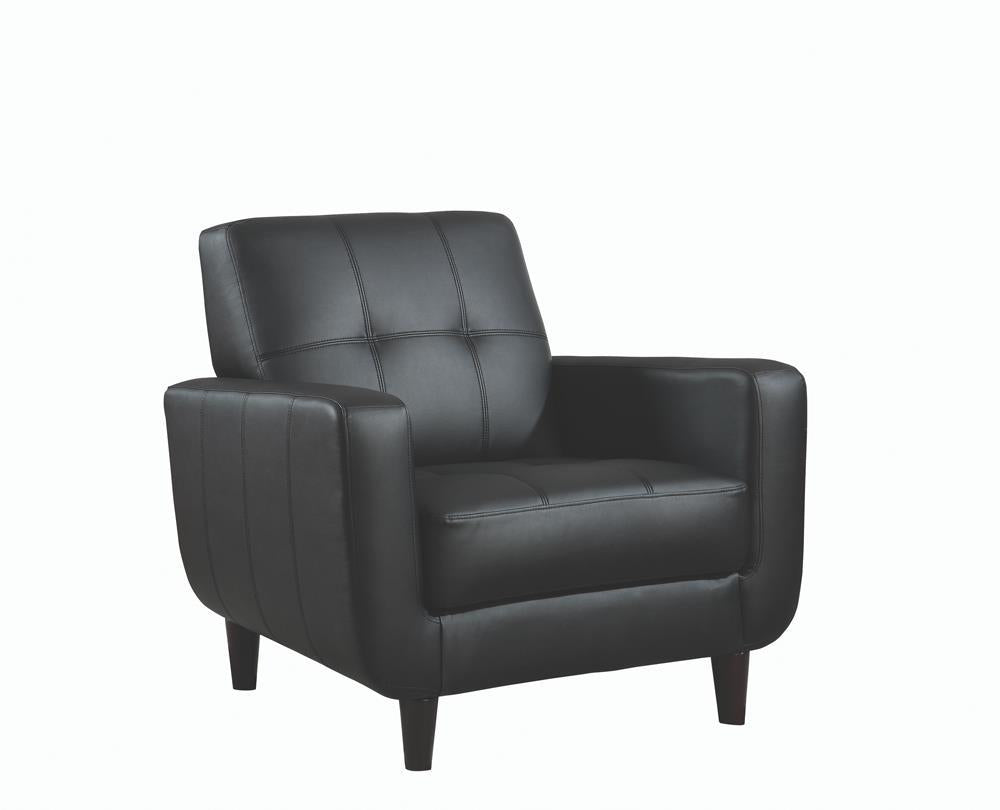 Aaron Padded Seat Accent Chair Black Aaron Padded Seat Accent Chair Black 