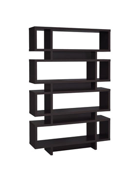 Reid 4-tier Open Back Bookcase Cappuccino - Bookcase - Half Price Furniture
