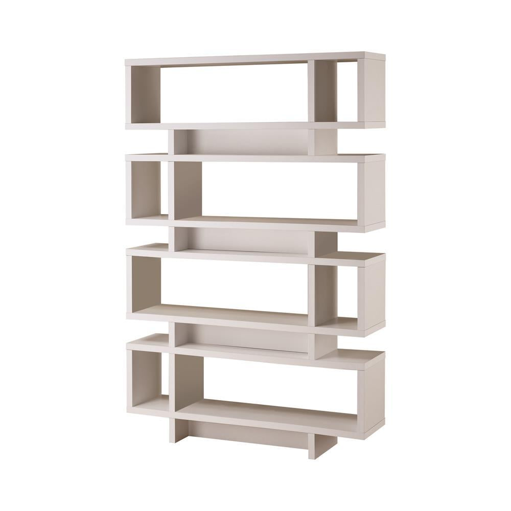 Reid 4-tier Open Back Bookcase White - Half Price Furniture