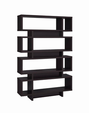 Reid 4-tier Open Back Bookcase Cappuccino - Bookcase - Half Price Furniture