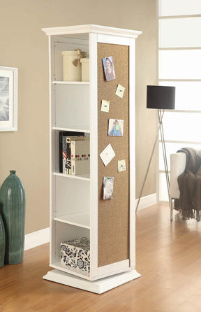 Robinsons Swivel Accent Cabinet with Cork Board White - Accent Cabinet - Half Price Furniture