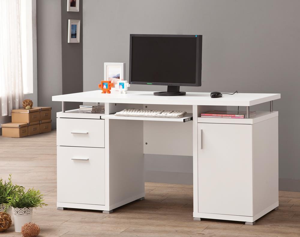 Tracy 2-drawer Computer Desk White - Half Price Furniture