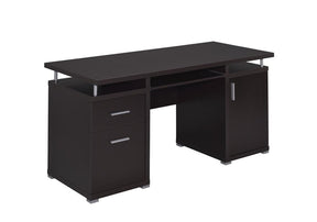 Tracy 2-drawer Computer Desk Cappuccino - Desk - Half Price Furniture