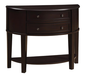 Diane 2-drawer Demilune Shape Console Table Cappuccino - Console Table - Half Price Furniture