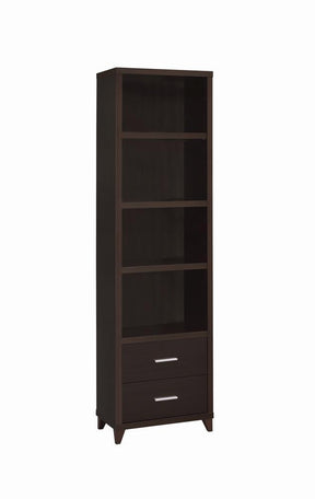 Lewes 2-drawer Media Tower Cappuccino - Pier - Half Price Furniture