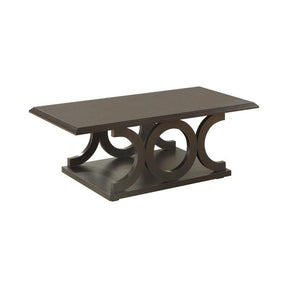 Shelly C-shaped Base Coffee Table Cappuccino Half Price Furniture