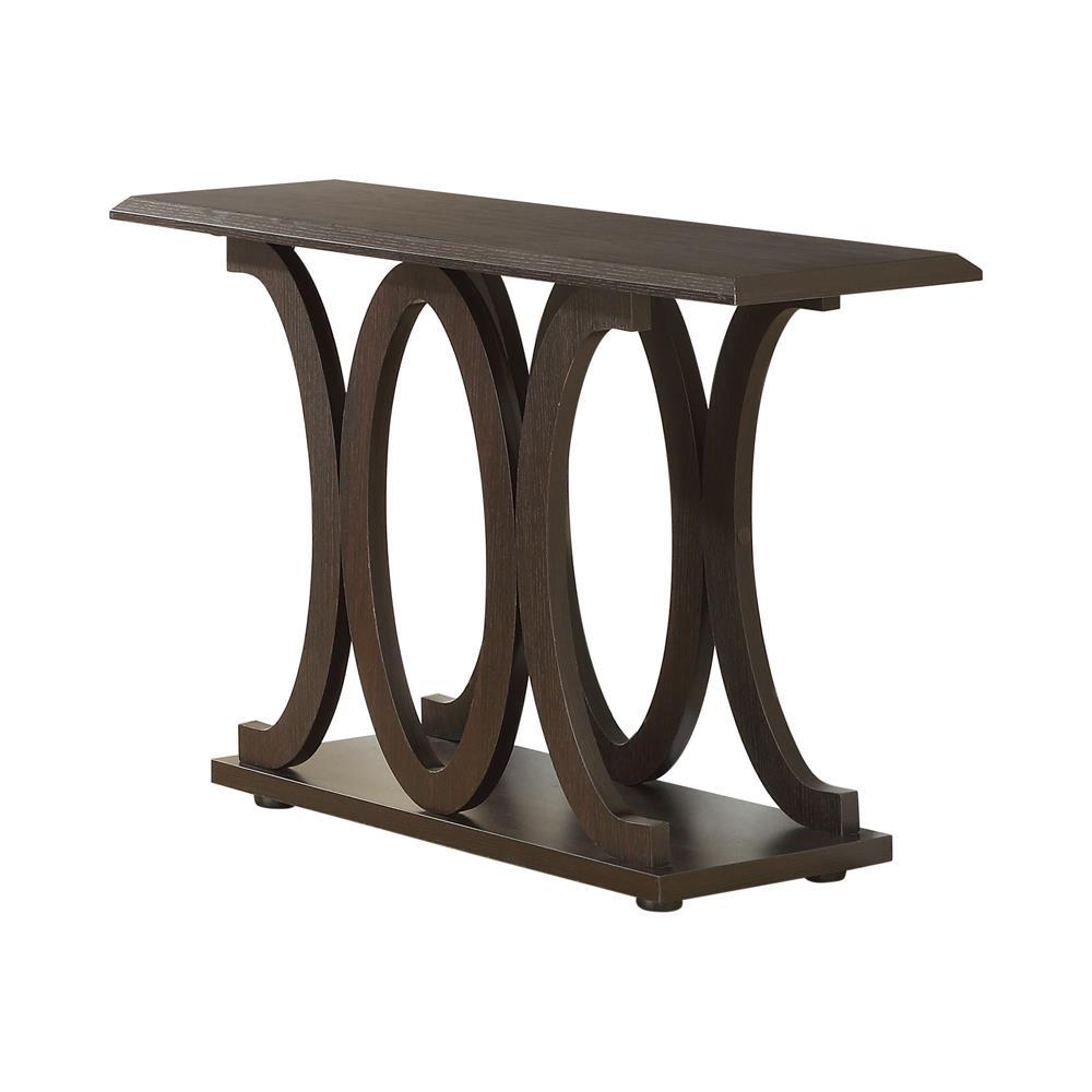 Shelly C-shaped Base Sofa Table Cappuccino Shelly C-shaped Base Sofa Table Cappuccino Half Price Furniture
