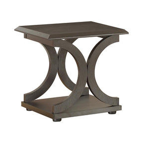 Shelly C-shaped Base End Table Cappuccino - End Table - Half Price Furniture