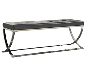 Walton Rectangle Upholstered Tufted Bench Black - Half Price Furniture