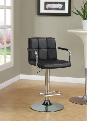 Palomar Adjustable Height Bar Stool Black and Chrome - Barstool - Half Price Furniture
