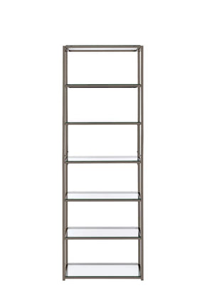 Kate 6-shelf Bookcase Black Nickel - Bookcase - Half Price Furniture