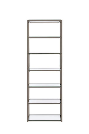 Kate 6-shelf Bookcase Black Nickel Kate 6-shelf Bookcase Black Nickel Half Price Furniture