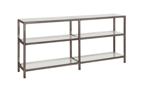 Kate 2-tier Bookcase Black Nickel - Bookcase - Half Price Furniture