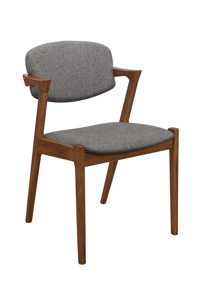 Malone Dining Side Chairs Grey and Dark Walnut (Set of 2) - Half Price Furniture