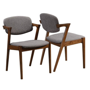 Malone Dining Side Chairs Grey and Dark Walnut (Set of 2) - Dining Chair - Half Price Furniture