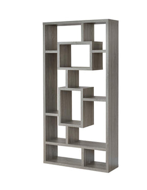Howie 10-shelf Bookcase Weathered Grey - Bookcase - Half Price Furniture