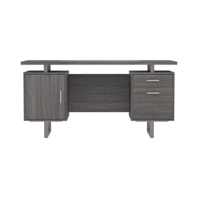 Lawtey Floating Top Office Desk Weathered Grey Half Price Furniture