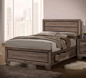 Kauffman Eastern King Panel Bed Washed Taupe Half Price Furniture